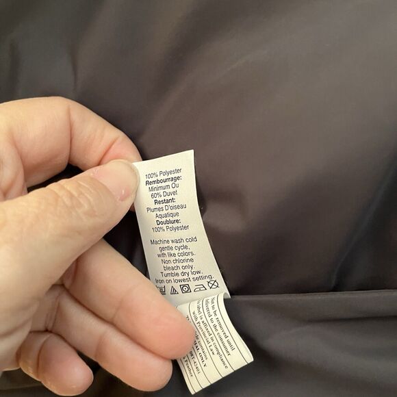 J. Crew Gray & White Herringbone Quilted Puffer Down Vest‎ Women's Size xs - Picture 7 of 7